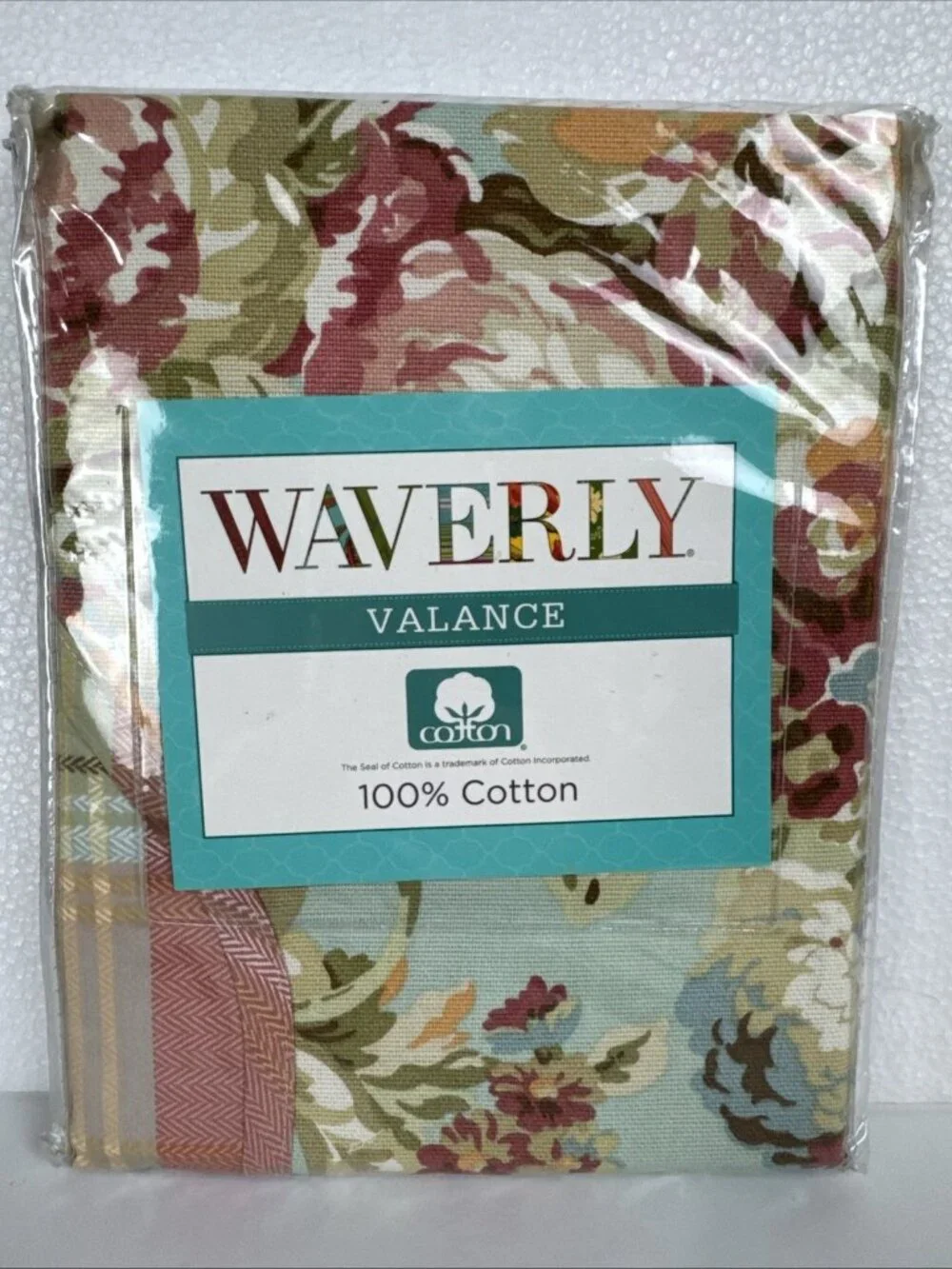 Waverly Jacqueline Valance 60x18 Spring Bling Vapor NEW Cotton floral cottage